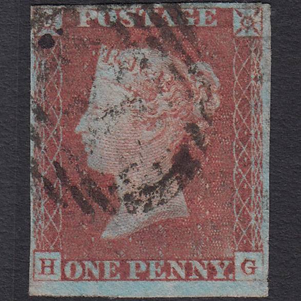 GB QV 1841 1d Red-brown (Plate 83) SG8-B1(1) HG FU 4 Margins