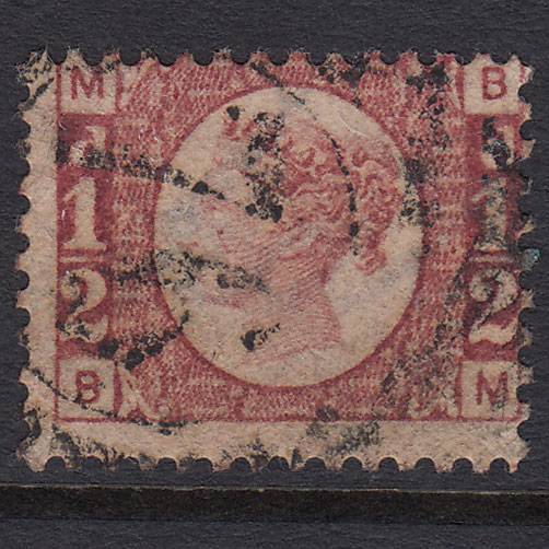 GB QV 1870 1/2d Rose-red (Plate 12) SG48-G4 BM FU London D&S 76