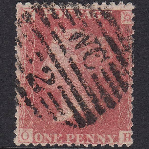 GB QV 1857 1d Pale Rose (Plate 55) SG39-C10(3) OH GU London D&S WC2
