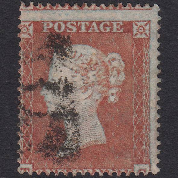 GB QV 1854 1d Red-brown SG17-C1(1) TC GU Large Misperf