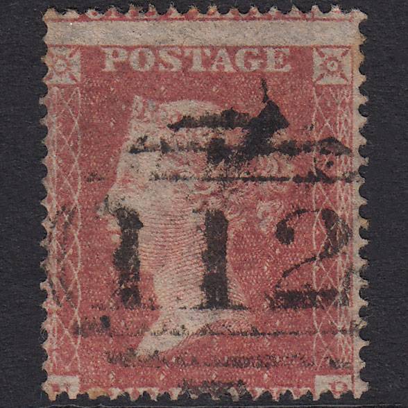 GB QV 1857 1d Rose-Red Plate 48 SG36-C11 NB GU Braintree 112