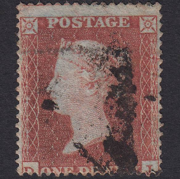 GB QV 1854 1d Red-Brown Plate 190 SG17-C1(1) DJ GU Ireland