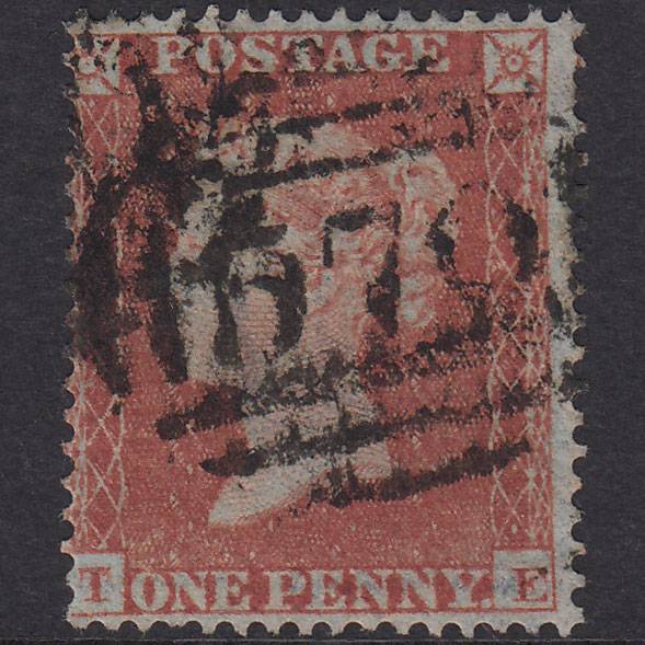 GB QV 1854 1d Red-Brown Plate 183 SG17-C1(1) TE GU Northampton 570