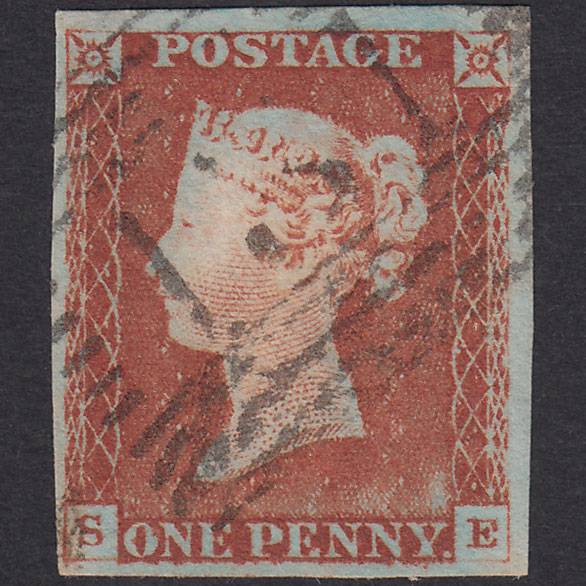 GB QV 1841 1d Pale Red-Brown Plate 60 SG9-B1(3) SE VFU 4M Edinburgh 131