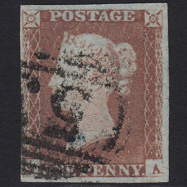 GB QV 1841 1d Red-brown (Plate 84) SG8-B1(1) SA GU 4 Margins