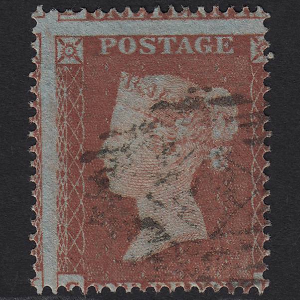 GB QV 1854 1d Red-brown (Plate 172) SG17-C1(1) CL FU in London Misperf