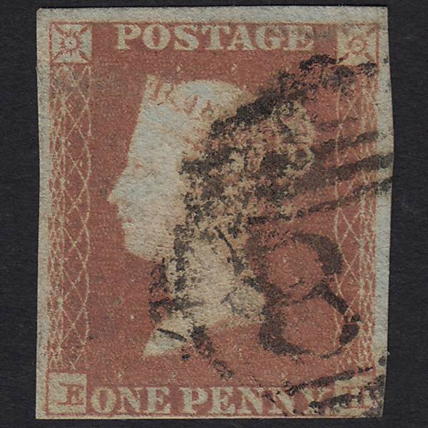 GB QV 1841 1d Red-brown (Plate 95) SG8-B1(1) EH GU nr 4 Margins