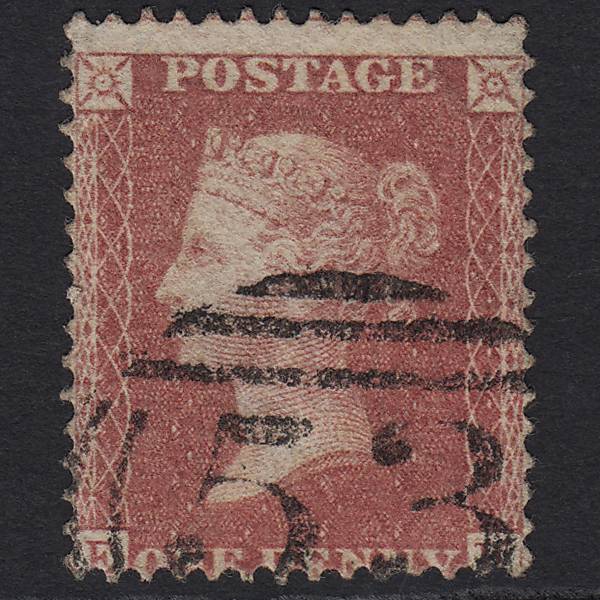 GB QV 1857 1d Rose-red SG40-C10(1) FU Bath 53