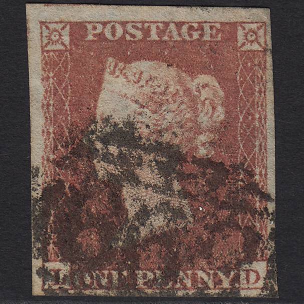 GB QV 1841 1d Red-brown (Plate 160) SG8-B2(1) LD GU 4 Margins
