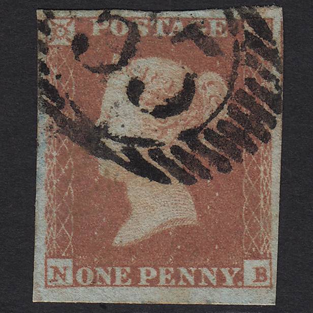GB QV 1841 1d Red-brown (Plate 91) SG8-B1(1) NB GU London D&S 55