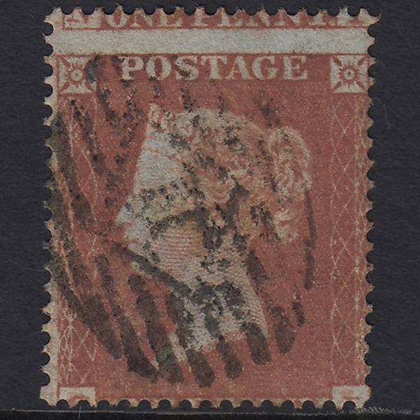GB QV 1854 1d (Plate 172) SG17-C1(1) OI GU London IS 11 Large Misperf