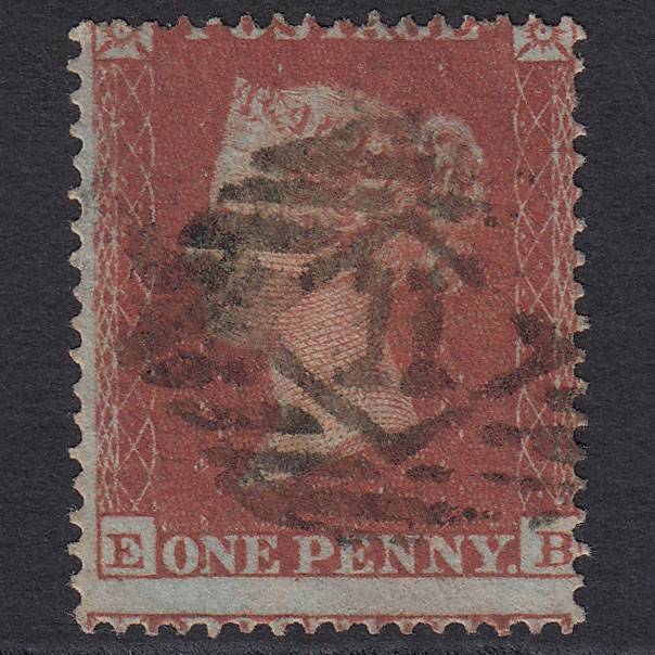 GB QV 1854 1d (Plate 181) SG17-C1(1) EB GU London IS 11 Large Misperf