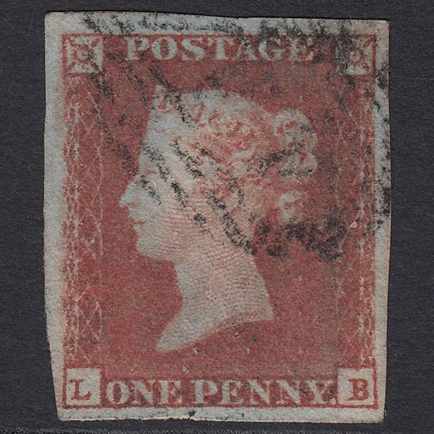 GB QV 1841 1d Red-brown (Plate 113) SG8-B1(1) LB FU 4 Margins