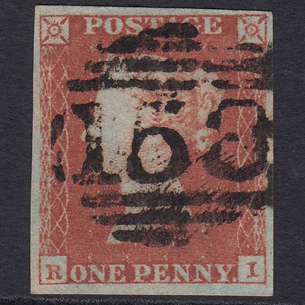 GB QV 1841 1d Red-brown (Plate 98) SG8-B1(1) RI GU 4 Margins
