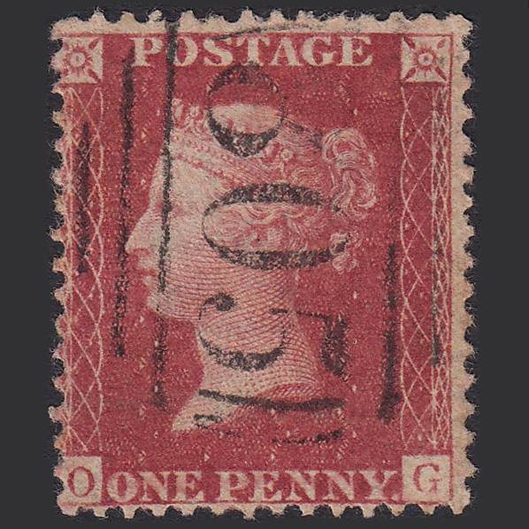 GB QV 1857 1d Rose-red (Plate 59) SG40-C10(1) OG FU Torquay 805