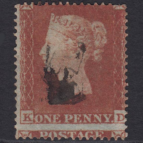 GB QV 1854 1d Red-brown (Plate 172) SG17-C1(1) KD GU Large Misperf