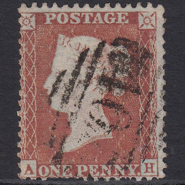 GB QV 1855 1d Red-brown (Plate 201) SG22-C2(1) AH GU Missing Imprimatur