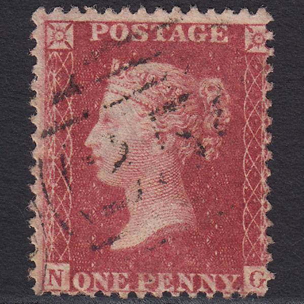 GB QV 1857 1d Rose-red (Plate 59) SG40-C10(1) NG FU