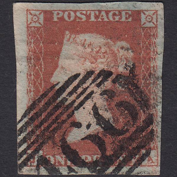 GB QV 1841 1d Pl 91 SG8-B1(1) JA GU 4 Good to Huge Margins Liverpool 466