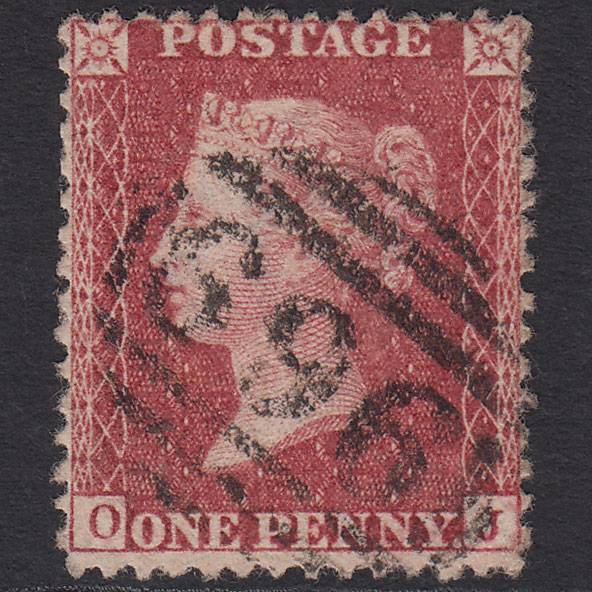 GB QV 1857 1d Rose-red (Plate 43) SG40-C10(1) OJ FU Settle 696