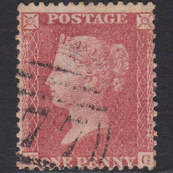 GB QV 1857 1d Pale Rose (Plate 47) SG39-C10(3) KG FU