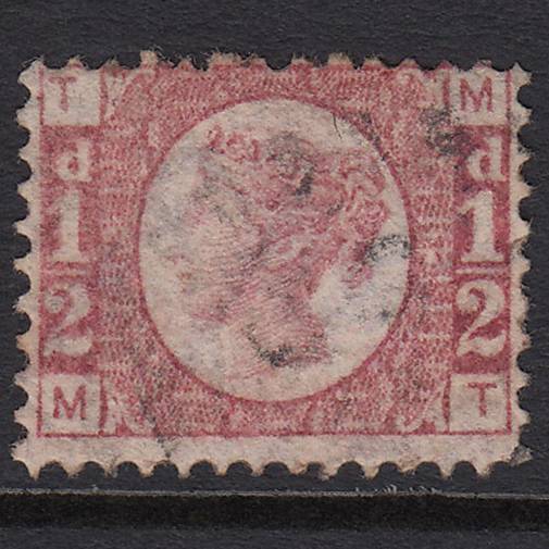 GB QV 1870 1/2d Rose-red (Plate 13) SG48-G4 MT FU Light Cancel