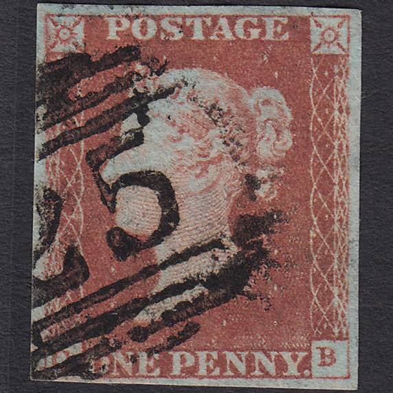GB QV 1841 1d Red-brown (Plate 72) SG8-B1(1) CB FU 4 Margins