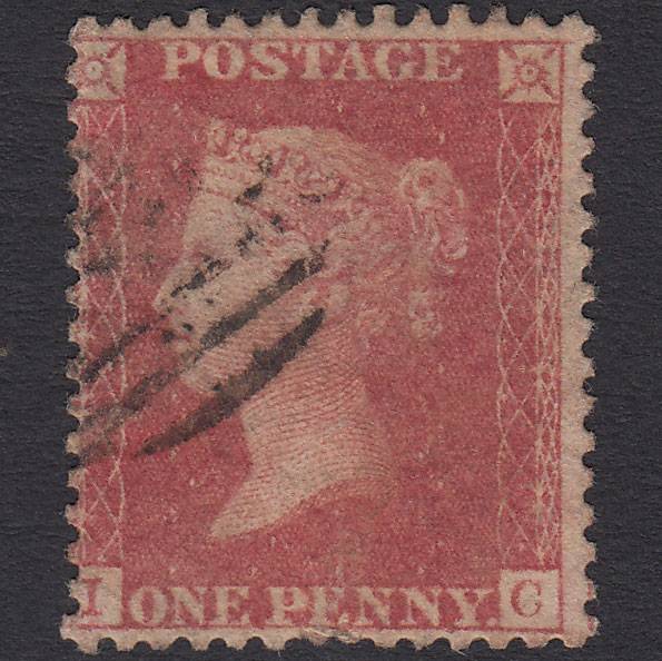 GB QV 1857 1d Pale Rose (Plate 47) SG39-C10(3) IC GU Light Cancel