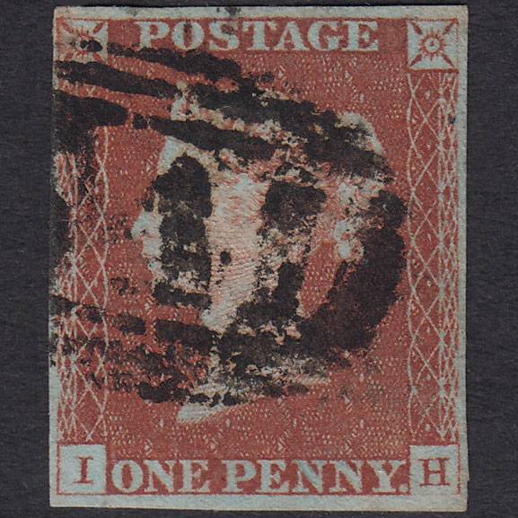 GB QV 1841 1d Red-brown (Plate 66) SG8-B1(1) IH FU 4 Margins