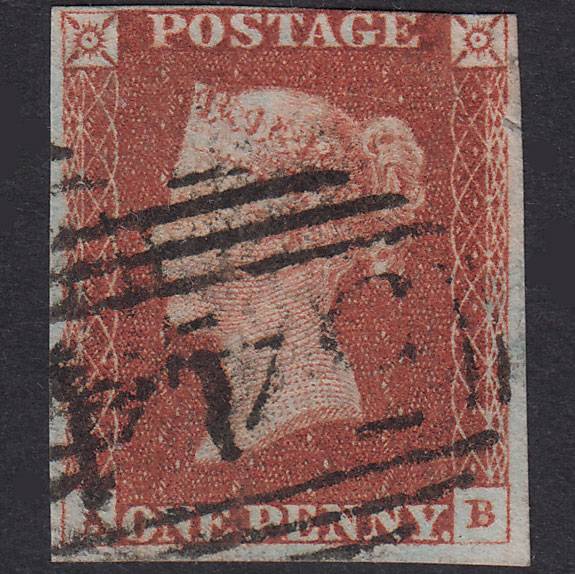 GB QV 1841 1d Plate 66 SG8-B1(1) AB GU Missing Imprimatur 3M Newbury 544