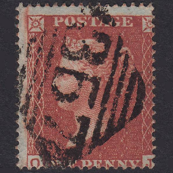 GB QV 1855 1d Red-Brown Plate 7 SG21-C4(1) OJ FU Newry 357