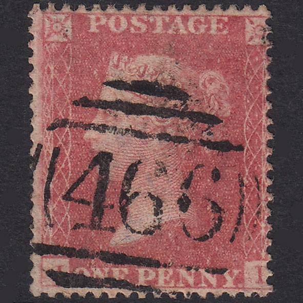 GB QV 1857 1d Rose-Red Plate 58 SG36-C11 JI FU Liverpool 466