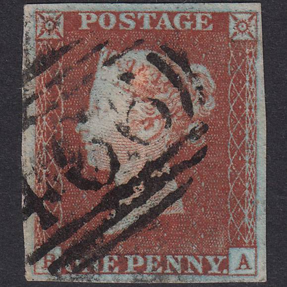 GB QV 1841 1d Plate 42 SG8-B1(1) RA FU 4 Good Margins Liverpool 466