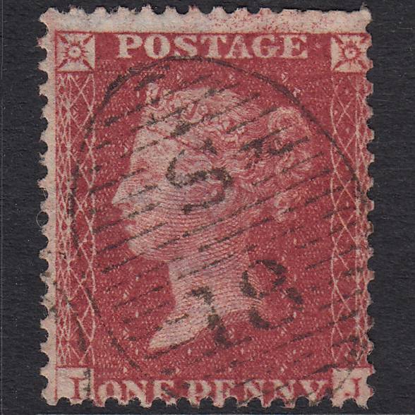 GB QV 1857 1d Rose-Red SG40-C10(1) LJ GU London D&S S18