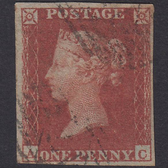 GB QV 1841 1d Pl 157 SG8-B2(1) AC FU Miss Imprimatur 4M London IS Cancel