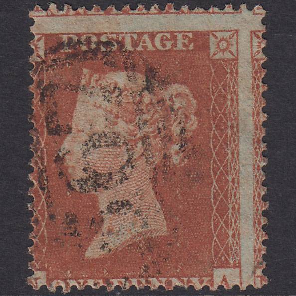 GB QV 1854 1d Red-Brown Plate 191 SG17-C1(1) NA GU Misperf