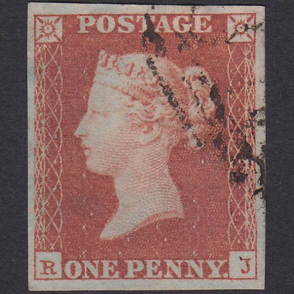 GB QV 1841 1d Plate 97 SG8-B1(1) RJ FU 4 Good Margins Light Cancel