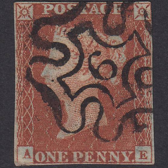GB QV 1841 1d Plate 32 SG8-B1(1) AE GU Missing Imprimatur Nr 4M 9 in MX