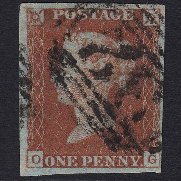 GB QV 1841 1d (Plate 55) SG8-B1(1) OG GU Ashton-under-lyme 32 4 Margins