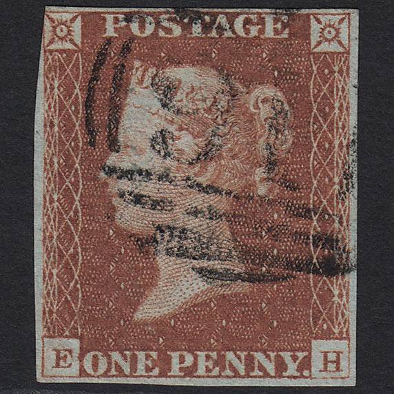 GB QV 1841 1d Red-brown (Plate 68) SG8-B1(1) EH FU nr 4M Imperf