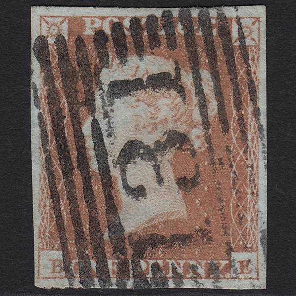 GB QV 1841 1d Red-brown Pl 97 SG8-B1(1) BE FU Edinburgh 131 4 Margins