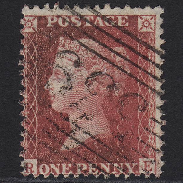 GB QV 1857 1d Rose-red (Plate 48) SG40-C10(1) RE FU Wick 339