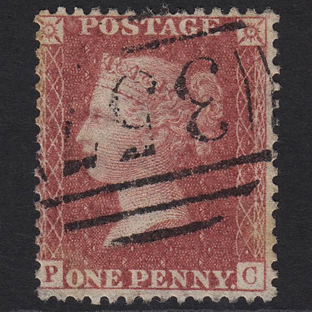 GB QV 1857 1d Rose-red (Plate 52) SG40-C10(1) PC GU Hereford 357