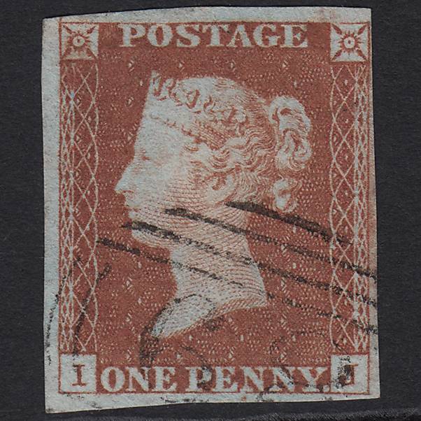 GB QV 1841 1d Pl 58 SG8-B1(1) IJ VFU Bewdley 68 4M Missing Imprimatur
