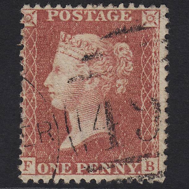 GB QV 1857 1d Rose-red (Plate 46) SG40-C10(1) FB GU Manchester 498