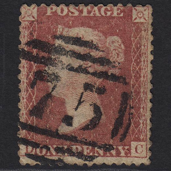 GB QV 1857 1d Rose-red (Plate 59) SG40-C10(1) DC GU Birmingham 75
