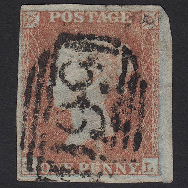 GB QV 1841 1d Pale Red-brown (Plate 106) SG9-B1(3) LL GU 4M Imperf