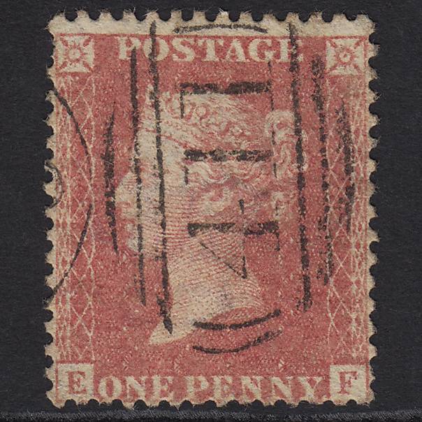 GB QV 1857 1d Rose-red (Plate 27) SG40-C10(1) EF GU Kendal 411