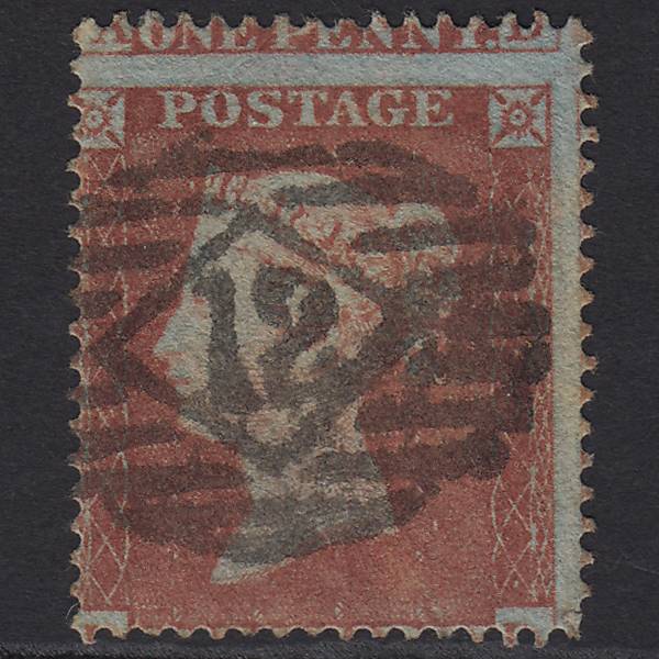 GB QV 1854 1d (Plate 155) SG17-C1(1) BD GU London IS 12 Large Misperf