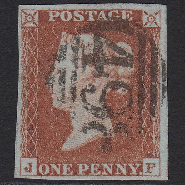 GB QV 1841 1d Red-brown Pl 73 SG8-B1(1) JF VFU 4 Margins Manchester 498